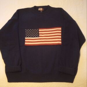 Men's VTG American flag sweater XXL